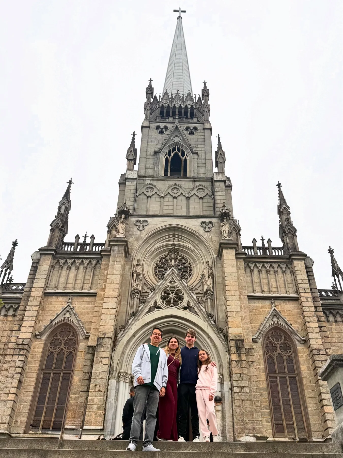 Família em passeio turístico