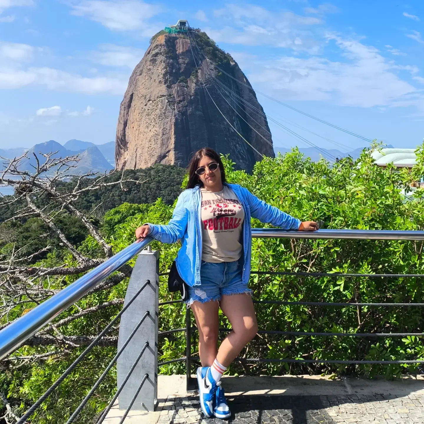 Vista turística do Pão de Açúcar no Rio de Janeiro